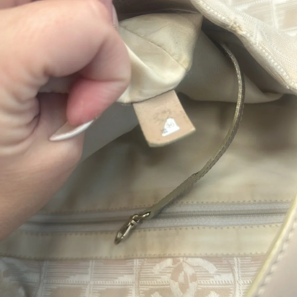 Chanel Travel Line tote in light beige / pale pinkish canvas